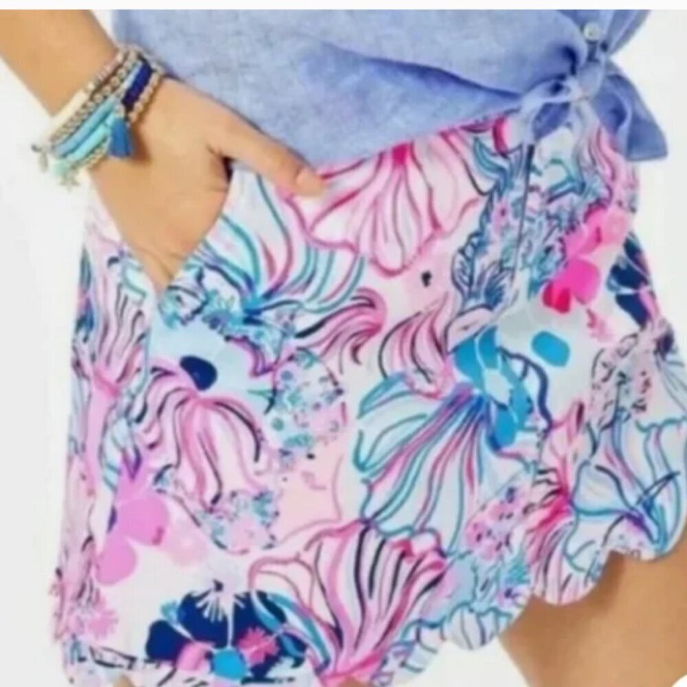 Lilly Pulitzer Colette skort in Prosecco Pink Make a Splash size 10 NWT